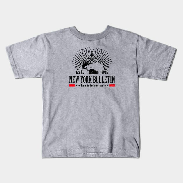 New York Bulletin Kids T-Shirt by Nazonian
